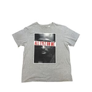 Tupac All eyez on me Bravado 2XLT Streetwear rap tee shirt grey